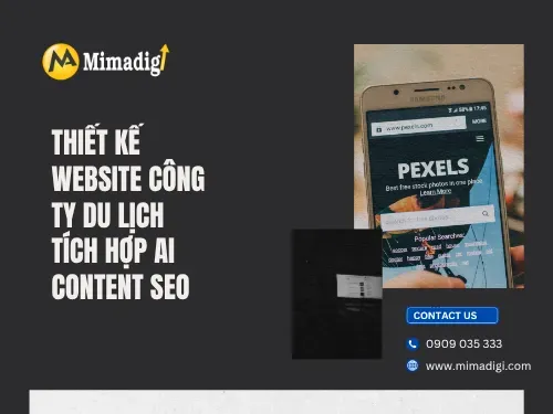 Thiết kế website công ty du lịch tích hợp AI content seo