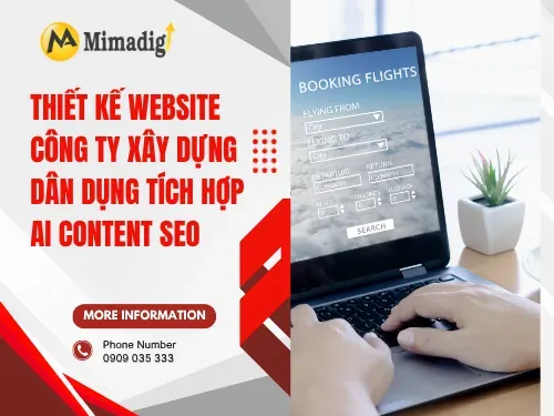 Thiết kế website công ty xây dựng dân dụng tích hợp AI content seo