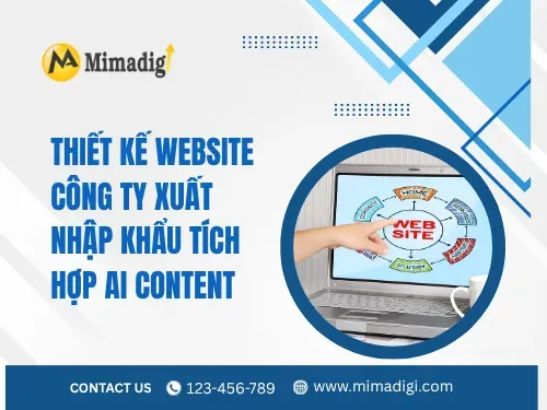 Thiết kế website công ty xuất nhập khẩu tích hợp AI content