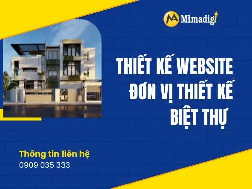 Thiết kế website đơn vị thiết kế biệt thự