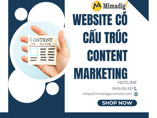Website with Content Marketing Structure