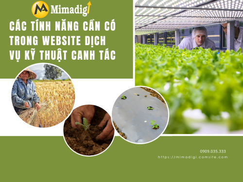 Website design for agricultural technical services at mimadigi