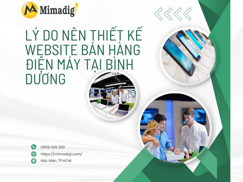 Website Design for Electronics Stores in Binh Duong with MIMADIGI