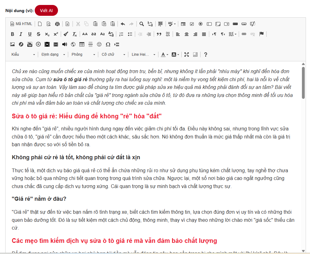 Bước 10: Bấm Tạo nội dung