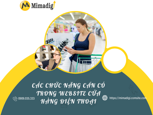 Website design for phone stores at mimadigi