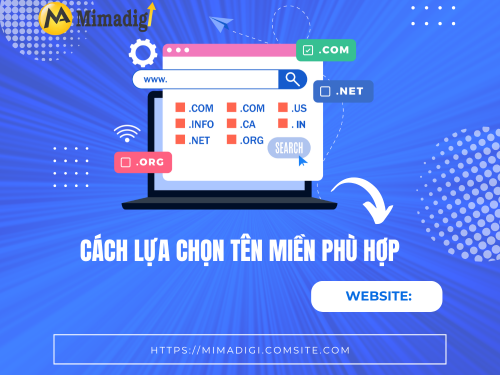 Popular Domain Names: .com, .vn, .net, .org and How to Choose the Right One with MIMADIGI