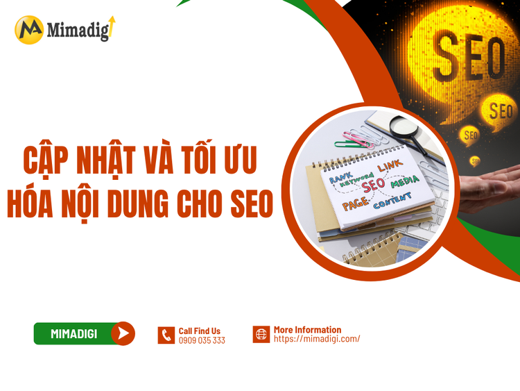 Cập nhật và tối ưu hóa nội dung cho SEO tại MIMA