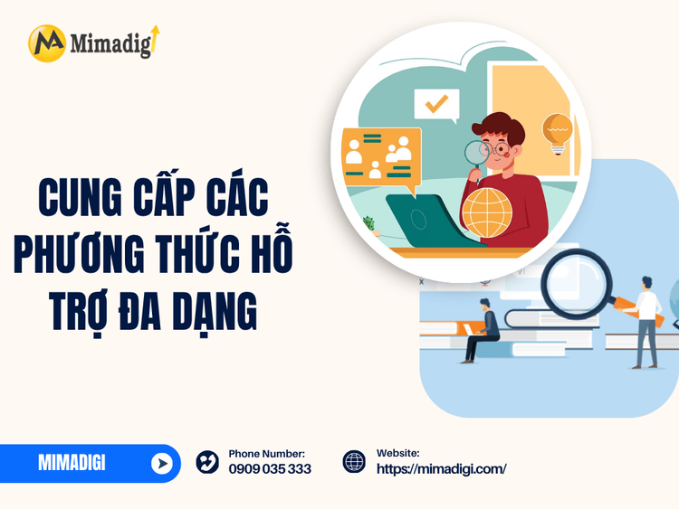 Cung cấp các phương thức hỗ trợ đa dạng tại MIMA