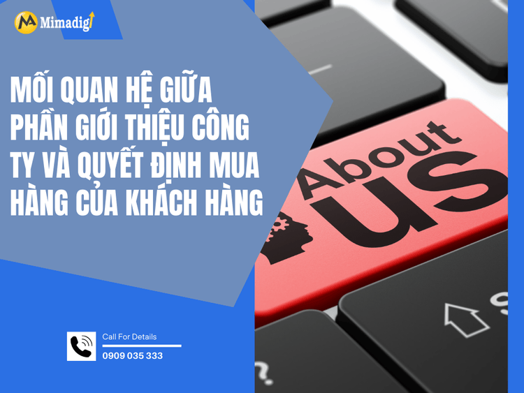 Mối quan hệ giữa phần giới thiệu công ty và quyết định mua hàng của khách hàng tại MIMA