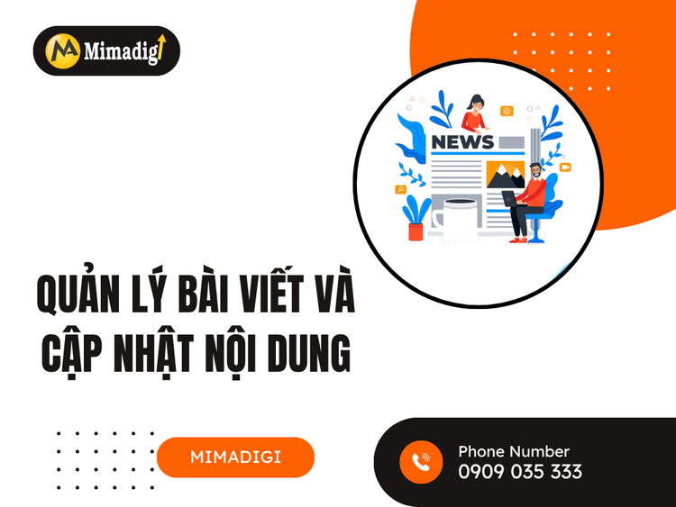 Quản lý bài viết và cập nhật nội dung tại MIMA