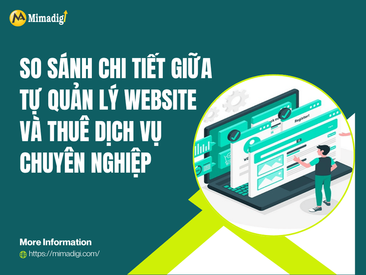 Detailed comparison between self-managed website and hiring professional services at MIMA