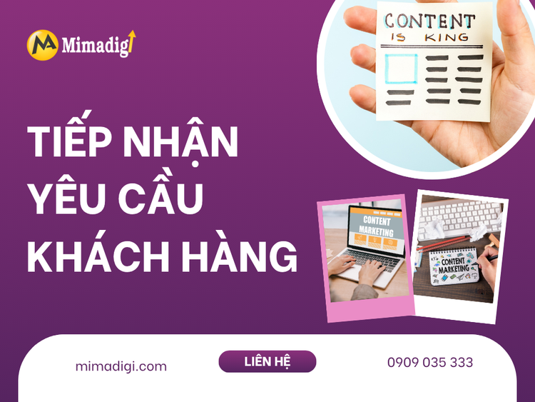 Tiếp Nhận Yêu Cầu Khách Hàng tại mima