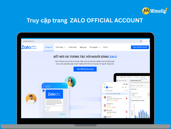 Access the Zalo OA Creation Page