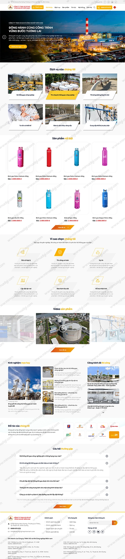 Gas Industry Digital Transformation with Website Design by MIMA