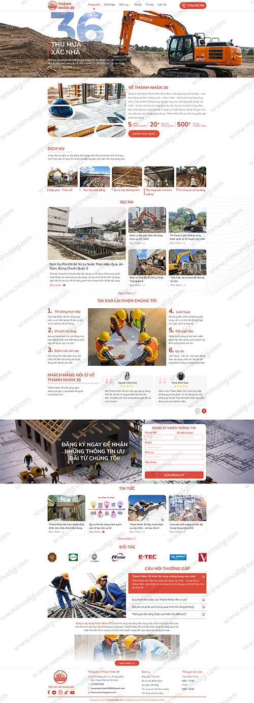 Thanh Nhan 36 Website Project by MIMA