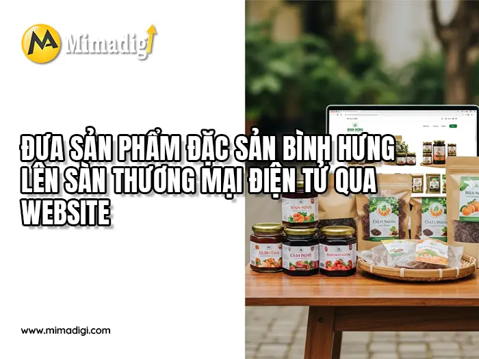Website design for Bình Hưng Commune special products at MIMADIGI