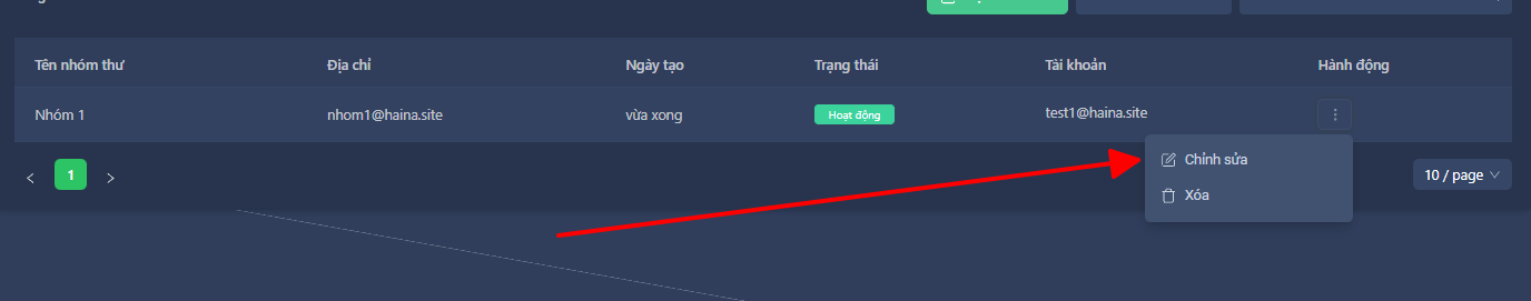 Hướng dẫn quản lý nhóm thư trên trang quản trị OneMail