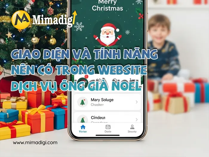 Website design for Santa Claus home visit service at mimadigi