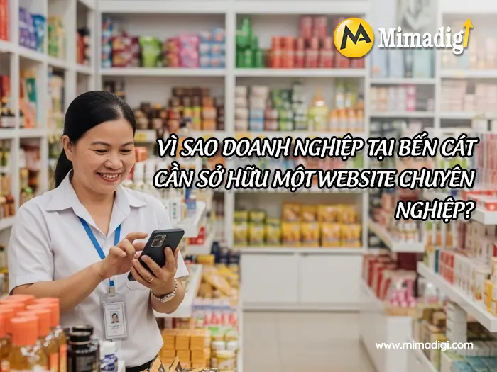 Thiết kế website Phường Bến Cát tại mimadigi