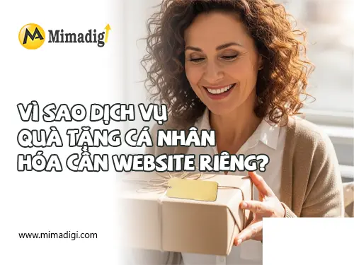 Website Design for Personalized Gift Services at mimadigi