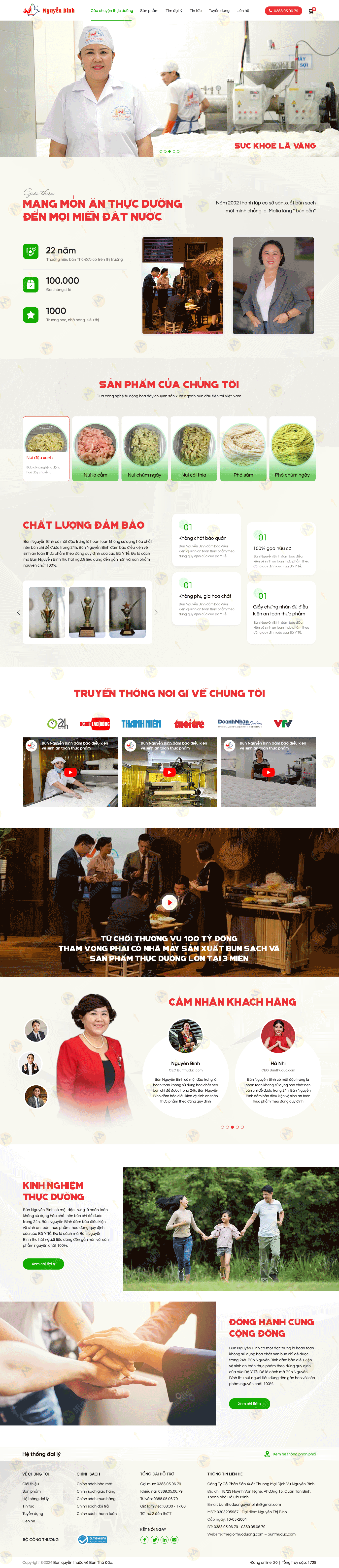 Bún Thủ Đức – Nguyễn Bính Tinh hoa bún tươi giữa lòng Sài Gòn Với Thiết kế web MIMA