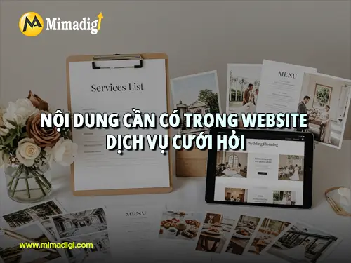 Thiết kế website dịch vụ tổ chức đám cưới tại mimadigi