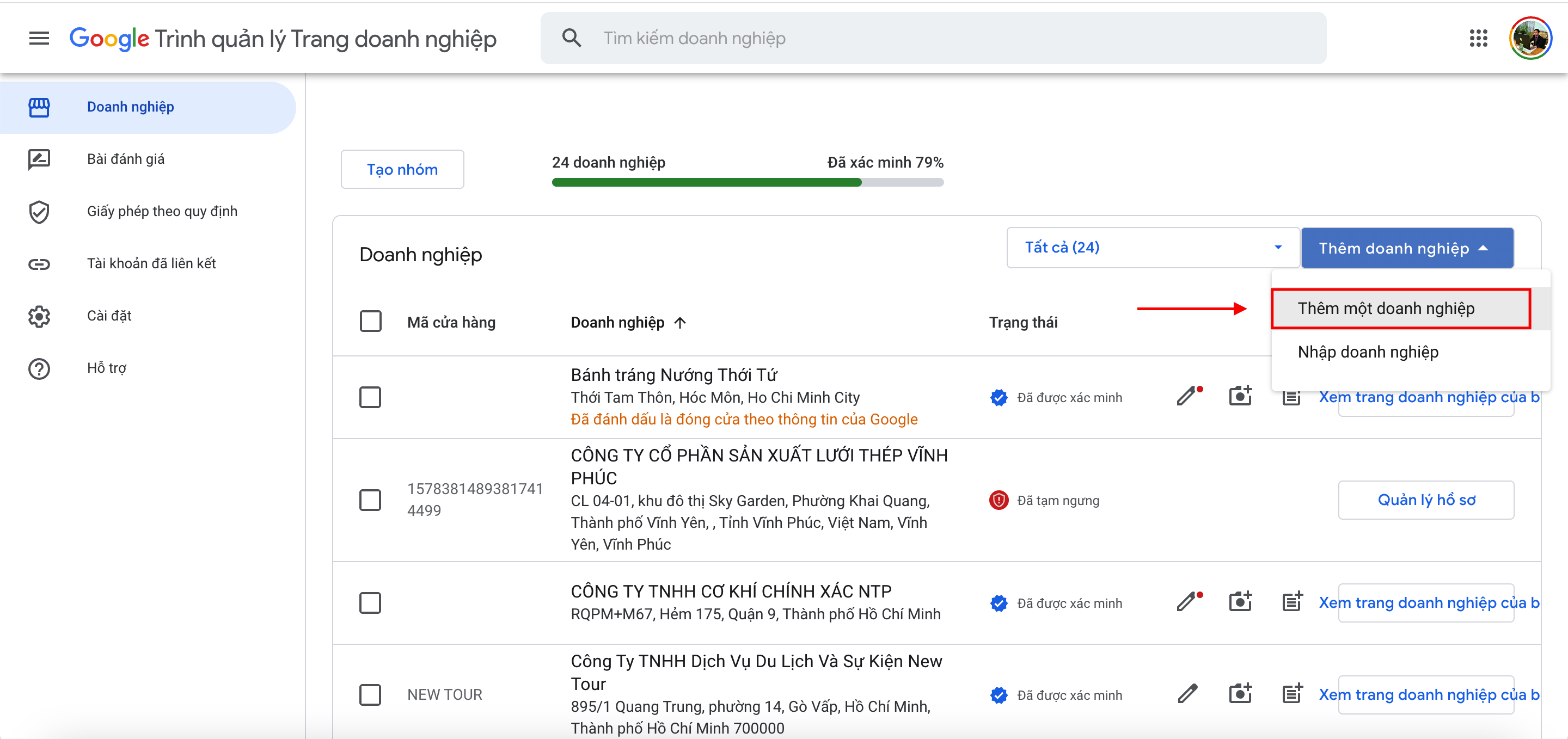 Quy trình tạo google maps doanh nghiệp