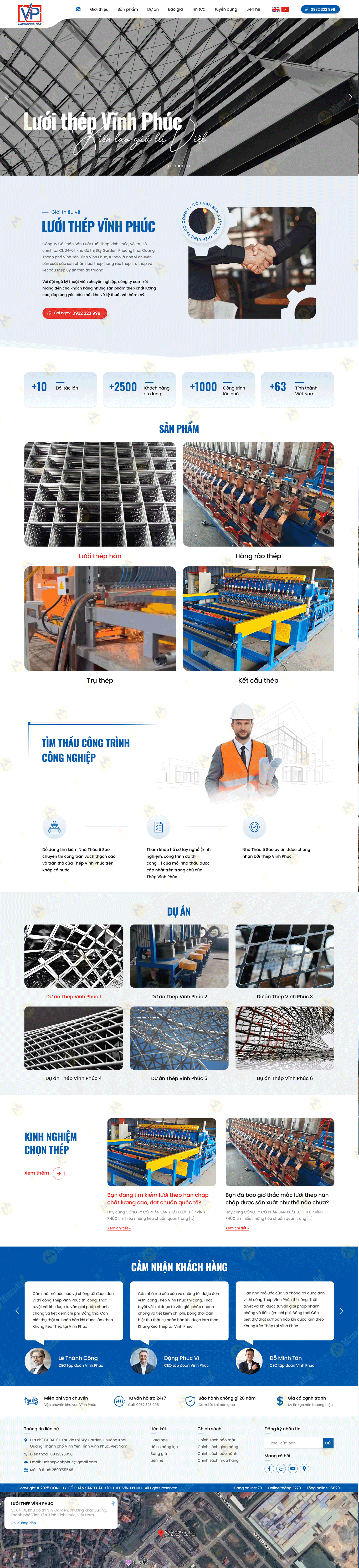Vinh Phuc Steel Mesh – High-Quality Steel Mesh Solutions for Sustainable Construction with MIMA Web Design