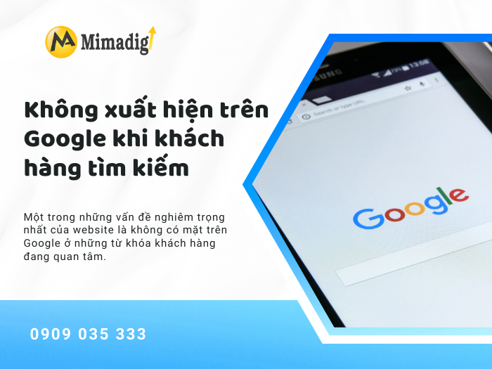 Không xuất hiện trên Google khi khách hàng tìm kiếm
