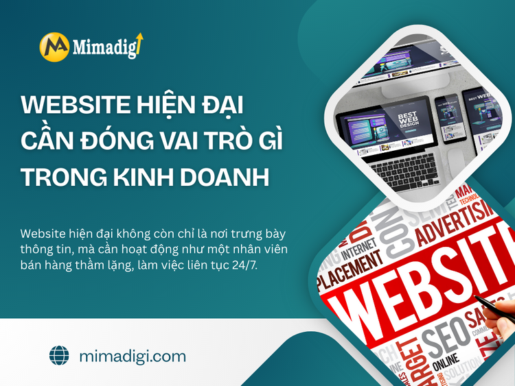 What role should a modern website play in business in Nhieu Loc?