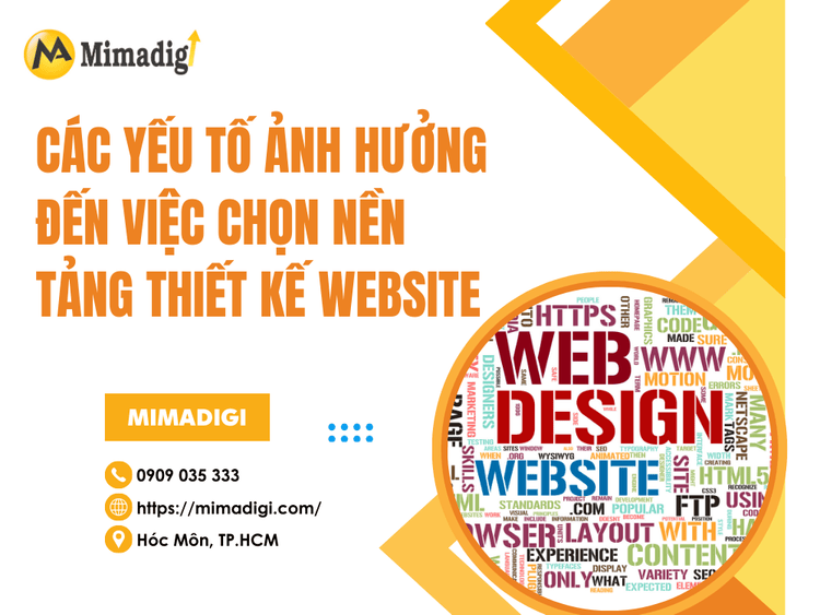 Factors affecting the choice of website design platform at MIMA