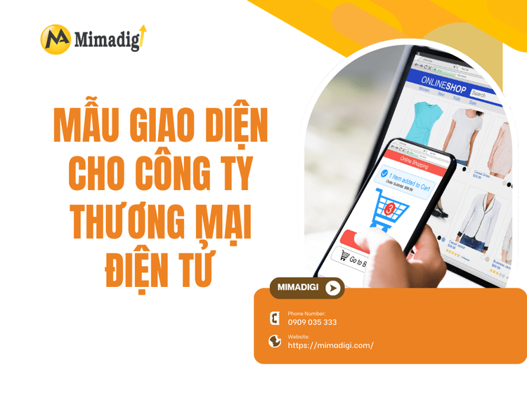 Interface template for e-commerce companies at MIMA