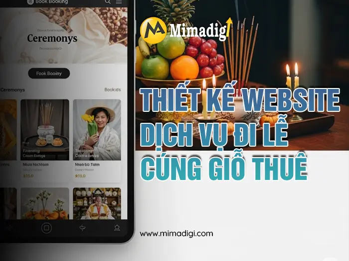 Thiết kế website dịch vụ đi lễ – cúng giỗ thuê tại mimadigi