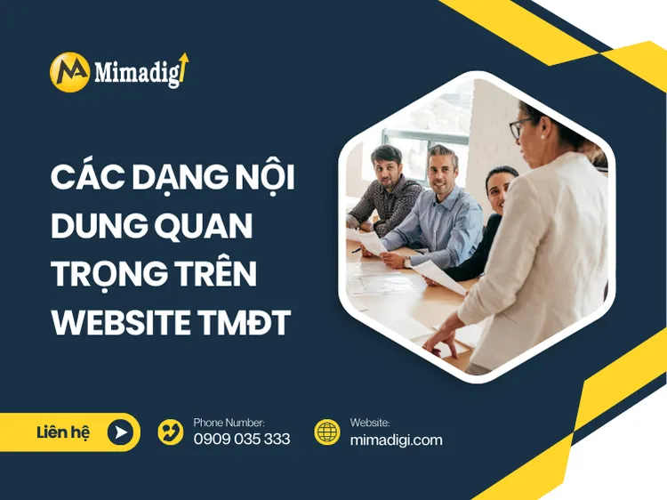 Important Content Types on E-commerce Websites at mima