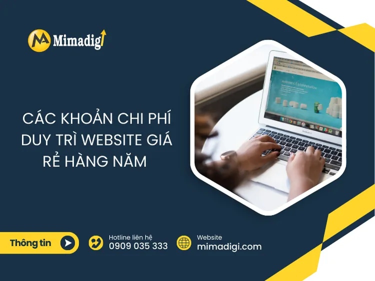 Các khoản chi phí duy trì website giá rẻ hàng năm tại mima