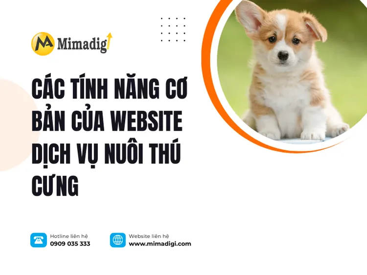 Basic Features of a Pet Sitting Service Website at mima