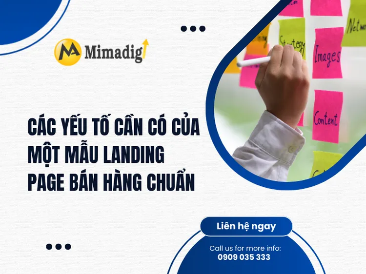Các yếu tố cần có của một mẫu landing page bán hàng chuẩn tại mima