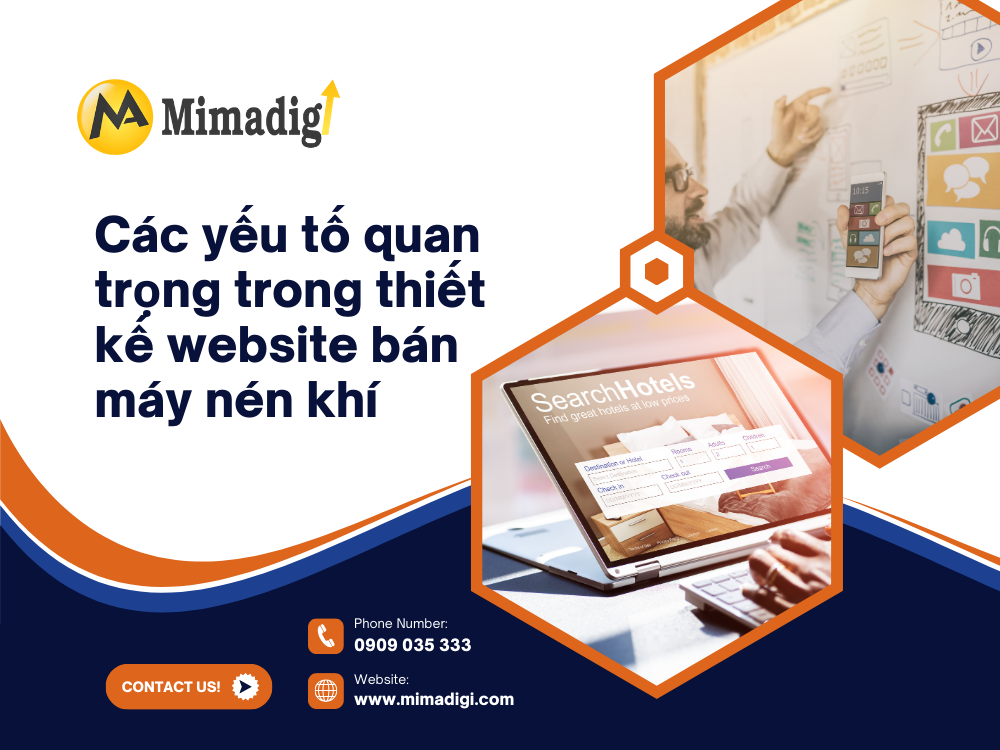 Các yếu tố quan trọng trong thiết kế website bán máy nén khí tại mima