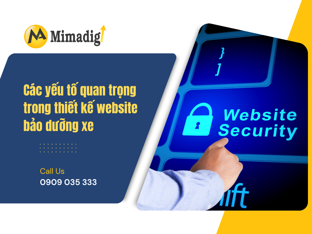 Các yếu tố quan trọng trong thiết kế website bảo dưỡng xe tại mima
