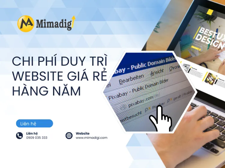 Chi phí duy trì website giá rẻ hàng năm tại mima