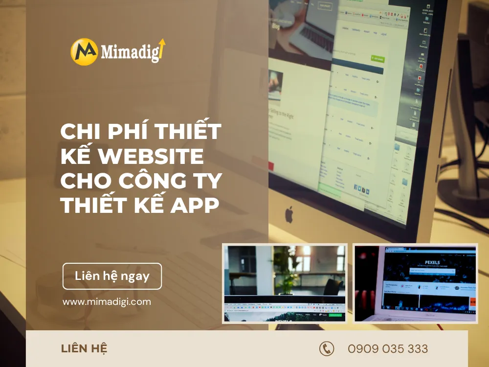 Chi phí thiết kế website cho công ty thiết kế app tại mima