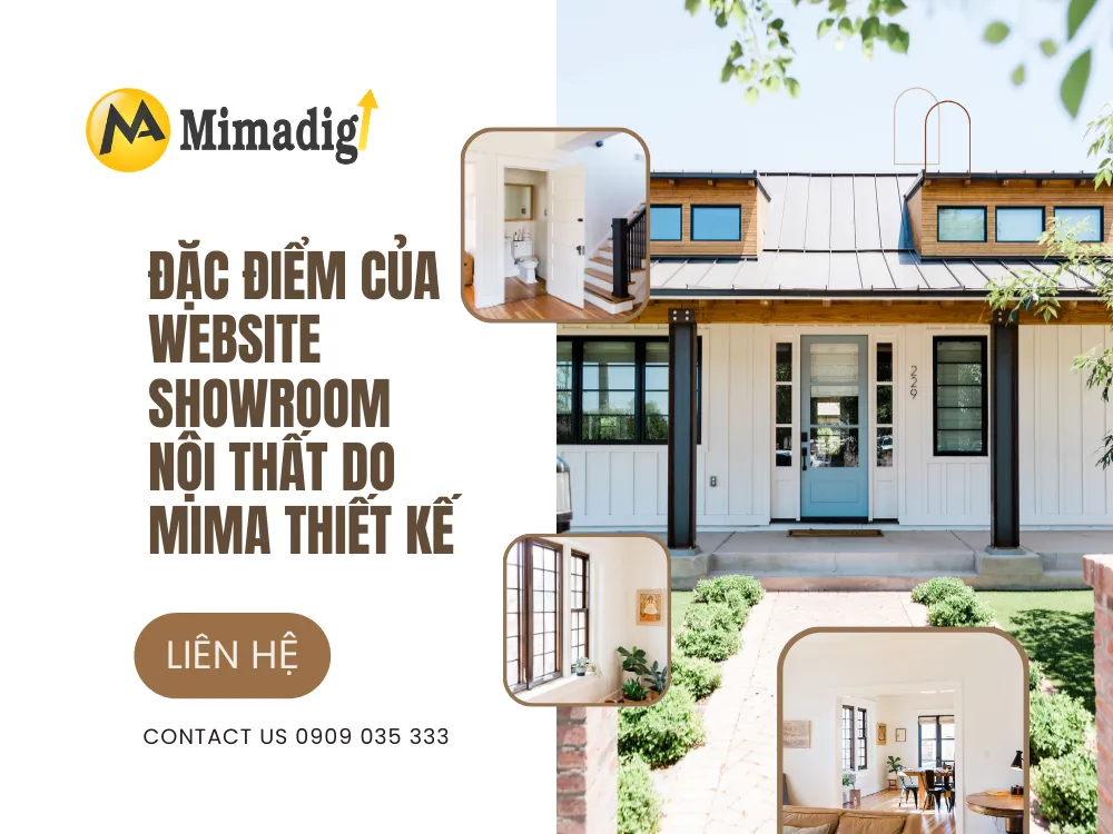 Đặc điểm của website showroom nội thất do MIMA thiết kế