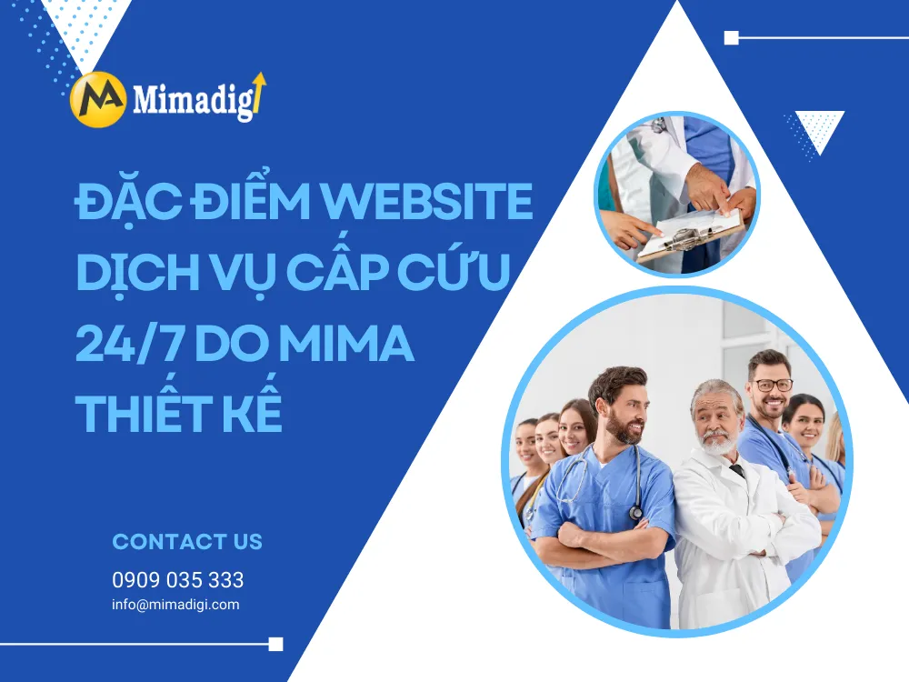 Đặc điểm website dịch vụ cấp cứu 24/7 do MIMA thiết kế 