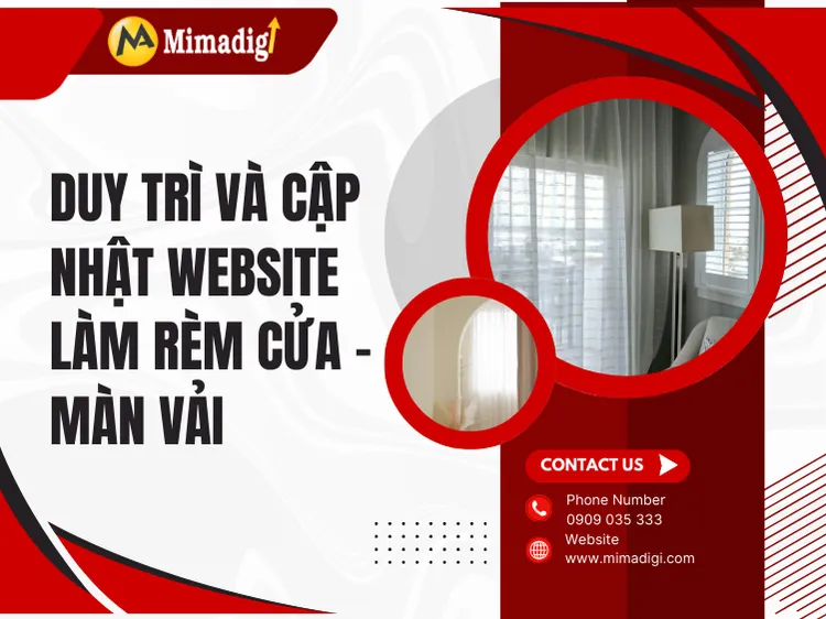 Duy trì và cập nhật website làm rèm cửa – màn vải tại mima