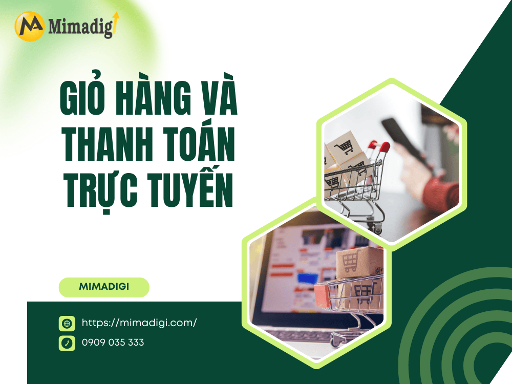 Giỏ hàng và thanh toán trực tuyến tại MIMA