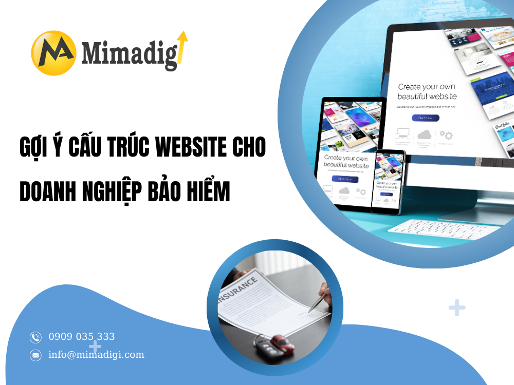 GỢI Ý CẤU TRÚC WEBSITE CHO DOANH NGHIỆP BẢO HIỂM tại mima