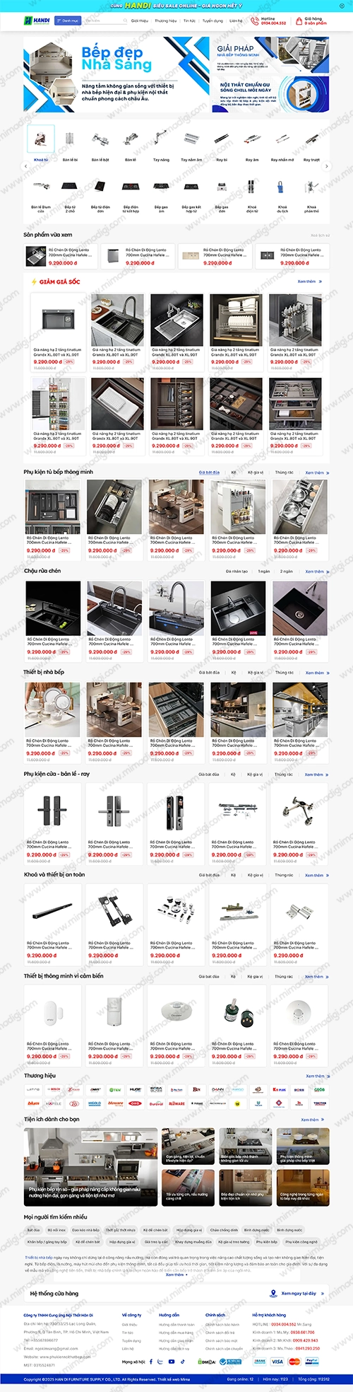 Han Di Kitchen Interior Website – SEO Standard Solution From MIMADIGI