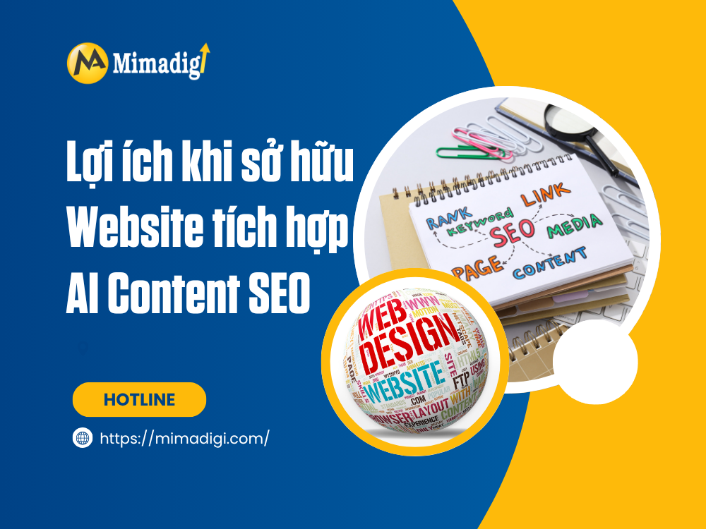 Website integrated with AI Content SEO - The era of bringing websites to the top of Google by MIMADIGI
