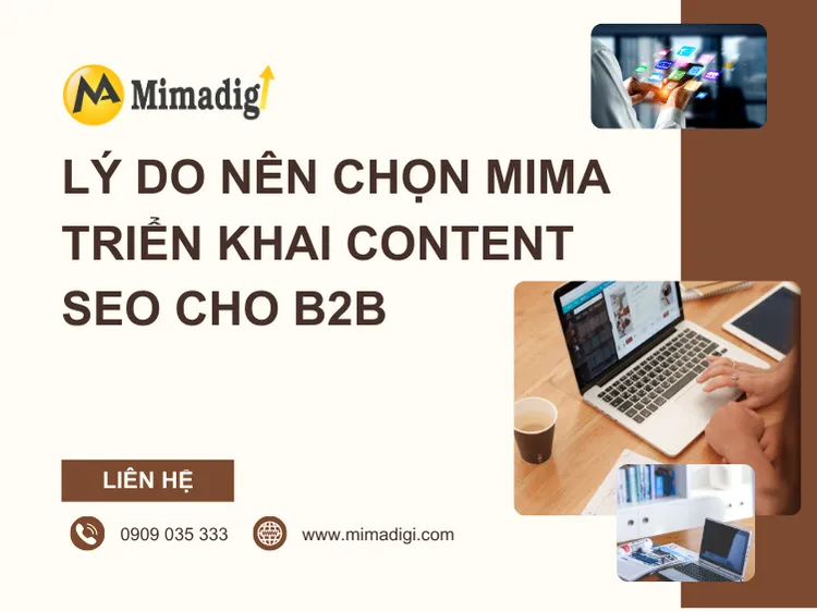 Lý do nên chọn MIMA triển khai content SEO cho B2B tại mima