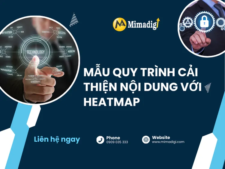 Mẫu quy trình cải thiện nội dung với heatmap tại mima